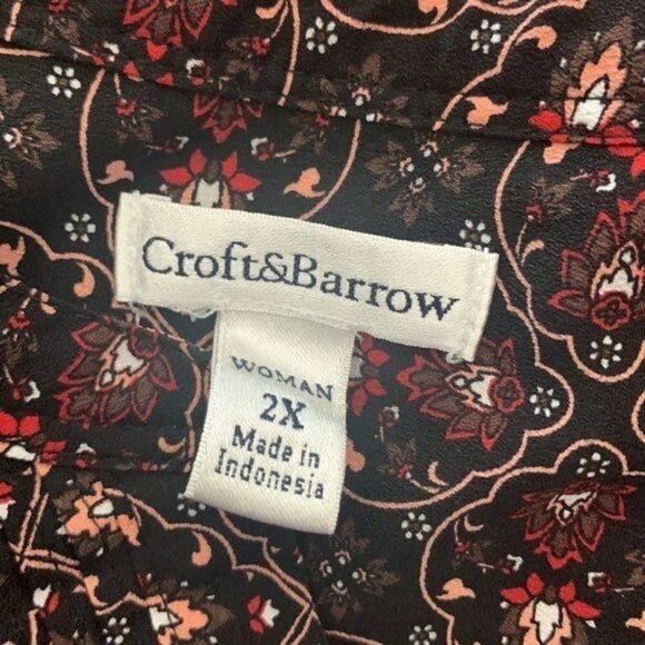 Croft & Barrow Button Down Blouse Size 2X - Picture 8 of 10